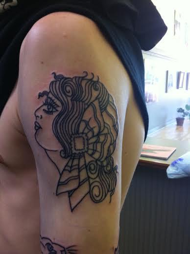 Tattoos - gypsy girl in progress - sailor jerry - 92252